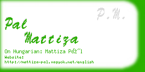 pal mattiza business card